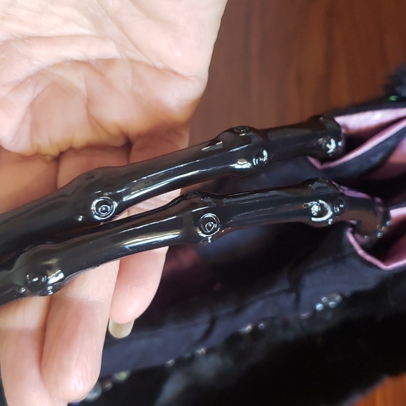 Stons & Black Faux Fur Exterior Satchel/Top Handle Bag Handbags & Bags for Women - Picture 11 of 11